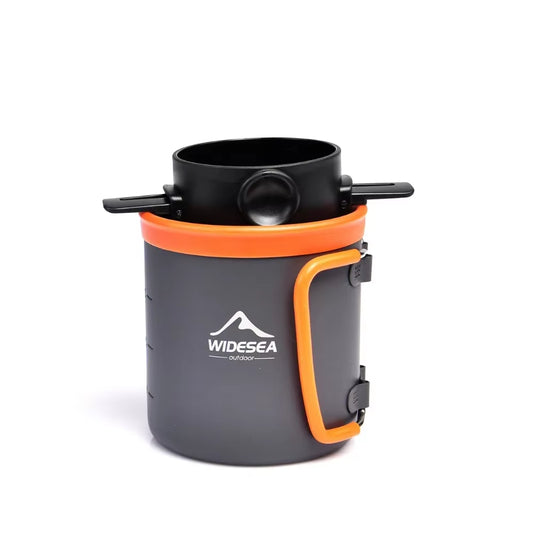 Camping Coffee Cookware Set Outdoor Tableware Equipment Tea Mug Coffee Filter Cup Picnic Cauldron Tourism