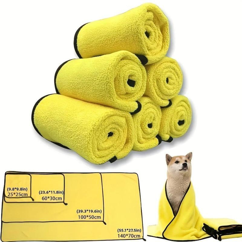 Quick Drying Pet Towel (1 Count), Soft Fiber Towel, Absorbent Bath Towel, Cleaning Pet Towel for Dog & Cat