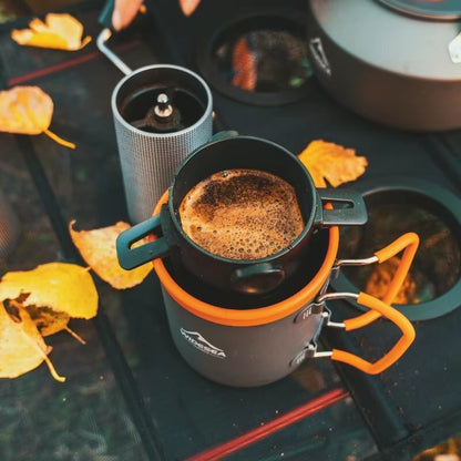 Camping Coffee Cookware Set Outdoor Tableware Equipment Tea Mug Coffee Filter Cup Picnic Cauldron Tourism