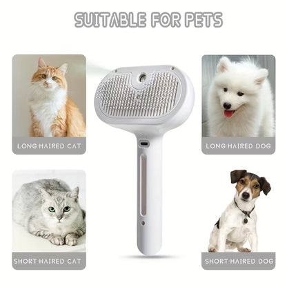 Pet Spray Hair Comb Pet Hair Remover Cleaning Brush Cats Grooming Dog Accessories Tools Dematting Water Mist Humidifier Comb